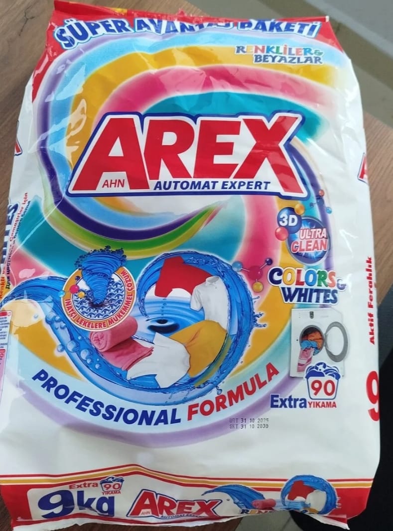 AREX - Matik Renkliler ve Beyazlar 9 kg Toz Deterjan